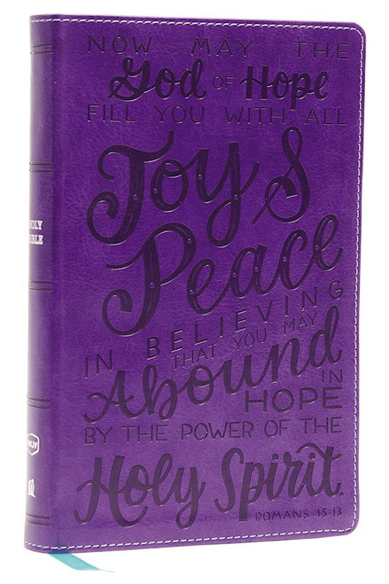 NKJV Holy Bible For Kids Verse Art Cover Collection (Comfort Print)-Purple Leathersoft by Nelson Bibles
