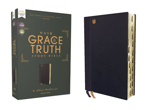 NASB 1995 The Grace And Truth Study Bible (Comfort Print)-Navy Leathersoft Indexed by Mohler Jr R Albert