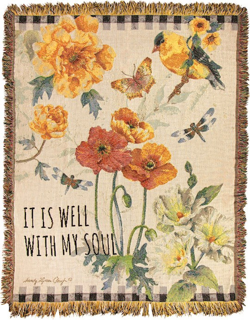 Throw-It Is Well/Sunshine Garden-Tapestry (50" x 60") by Clough Sandy Lynam