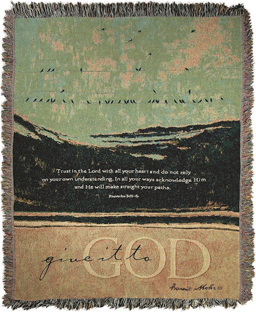 Throw-Give It To God/Trust In the Lord-Tapestry (50" x 60") by Mohr Bonnie