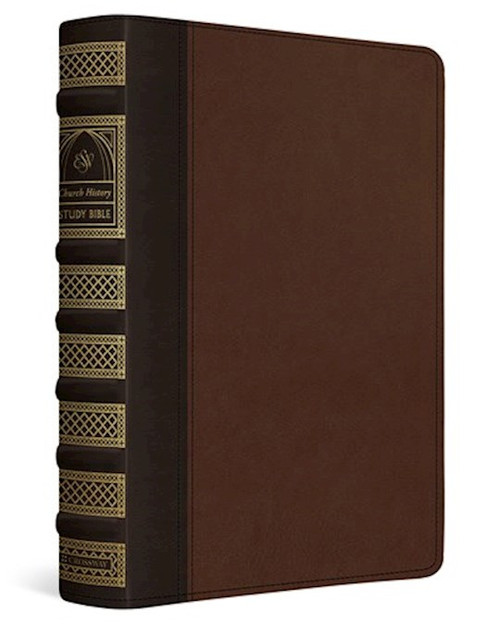 ESV Church History Study Bible-Brown/Walnut TruTone Timeless Design by Crossway