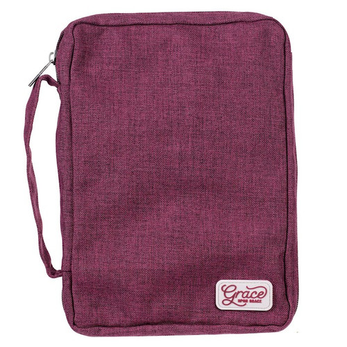 Bible Cover-Value-Grace Upon Grace-Plum-LRG by Christian Art Gift