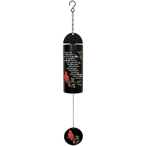Wind Chime-Cylinder Sonnet-Tomorrow-Black (22") by Carson Home Accent