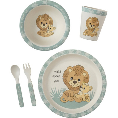 Mealtime Gift Set-Wild About You Baby Lion (5 Pieces) by Precious Moments