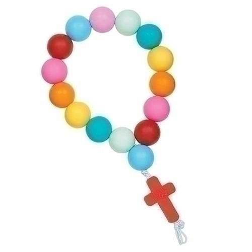 Bracelet-Blessing Beads/Blessed By God-Silicone (6.5") by Roman