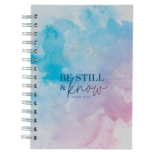 Journal Wirebound LG Be Still Watercolor Ps. 46:10 by Christian Art Gift