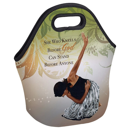 Insulated Lunch Bag-She Who Kneels (11.5"W x 12"H x 6.75"D) by African American E