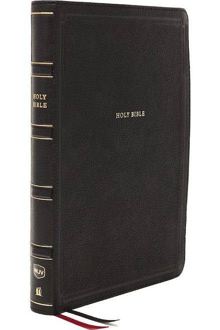 NKJV Large Print Personal Size End-Of-Verse Reference Bible-Black LeatherSoft by Nelson Bibles