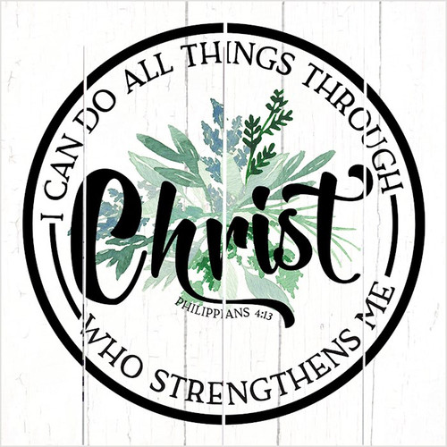 Pallet Art-I Can Do All Things Through Christ (Philippians 4:13) (10 x 10) by Beechdale Frames