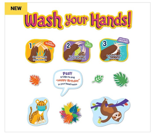 Bulletin Board Set-One World-Handwashing (45 pcs) by Carson-Dellosa