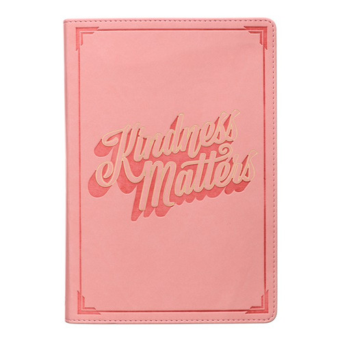 Journal-Classic LuxLeather-Kindness Matters-Coral by Christian Art Gift