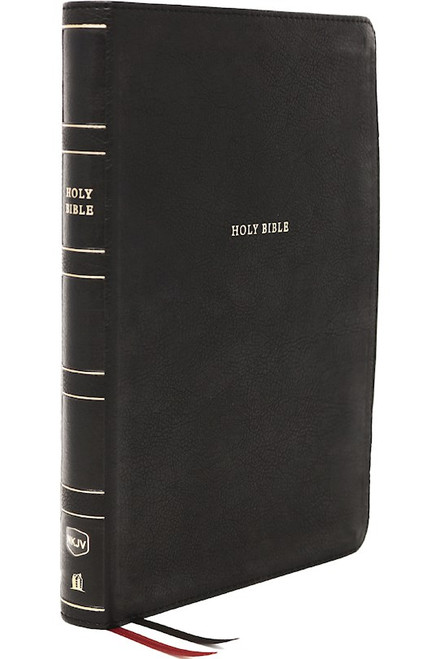 NKJV Large Print Thinline Bible (Comfort Print)-Black Leathersoft by Nelson Bibles