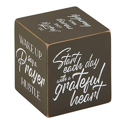 Quote Cube-Grateful Heart (3" SQ) by Heartfelt