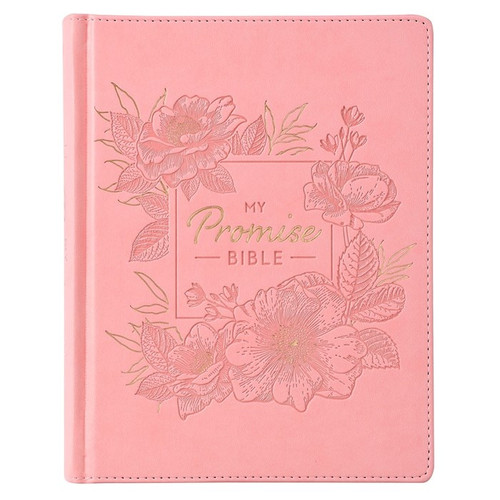 KJV My Promise Bible-Pink Square Faux Leather Hardcover by Christian Art Gift