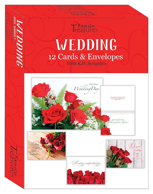 Card-Boxed-Wedding-Rose Bouquet (Box Of 12) by Family Treasures
