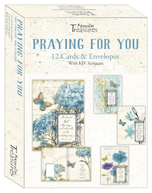Card-Boxed-Praying For You-Butterflies And Flowers (Box Of 12) by Family Treasures