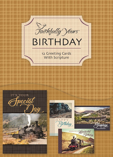 Card-Boxed-Birthday-Birthday Locomotives (Box Of 12) by KJV Scripture