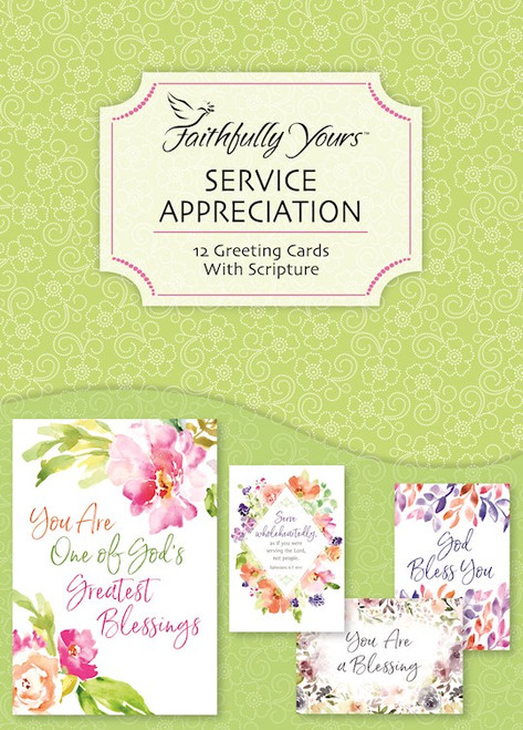 Card-Boxed-Service Appreciation (Box Of 12) by Niv/Kjv Scripture