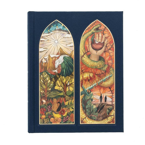 CSB Notetaking Bible Stained Glass Edition-Sapphire Cloth-Over-Board by CSB Bibles By Holm