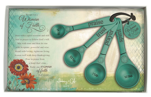 Measuring Spoons-Woman Of Faith (Set Of 4) by CA Gift
