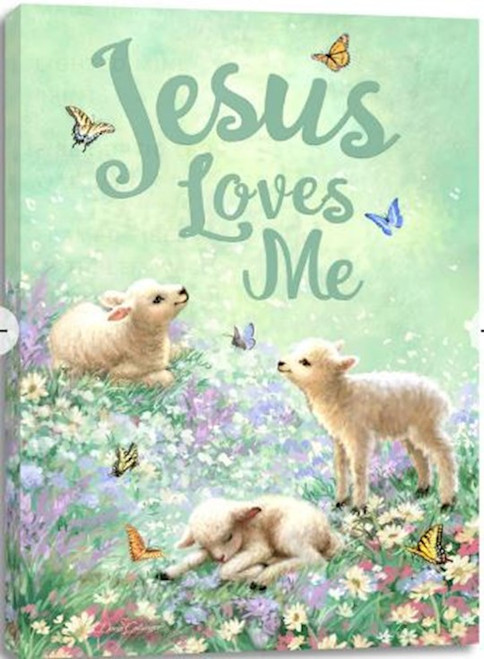 Frameless Canvas-Jesus Loves Me (10" x 14") by Gelsinger Dona