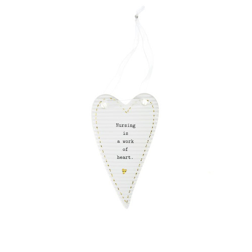 Ornament-Heart-Nursing Is A Work Of Heart (4") by Pavilion