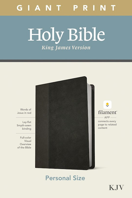 KJV Personal Size Giant Print Bible/Filament Enabled-Black LeatherLike by Tyndale House
