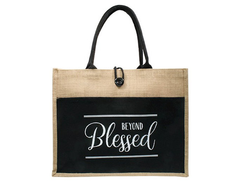 Jute Tote-Beyond Blessed (18" x 13.5" x 5") by Swanson