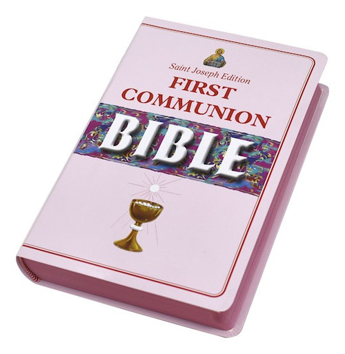 NCB St. Joseph New Catholic Bible First Communion Bible (Girls)-Flexible Cover (#608/22FCG) by Catholic Book Pub