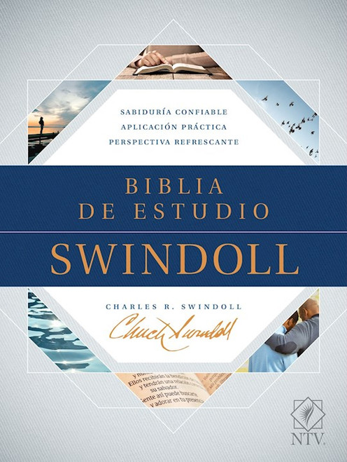 NTV Biblia de Estudio Swindoll (NLT Swindoll Study Bible)-Black LeatherLike Indexed by Swindoll Charles