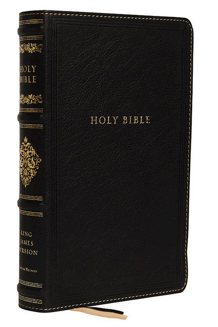 KJV Personal Size Reference Bible Sovereign Collection (Comfort Print)-Black Genuine Leather by Nelson Bibles