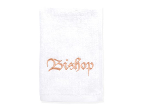 Towel-Bishop-White w/Gold Lettering by Swanson