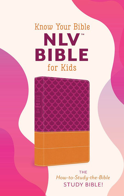 NLV The Know Your Bible Bible For Kids-Pink & Orange Scallops DiCarta by Barbour Staff