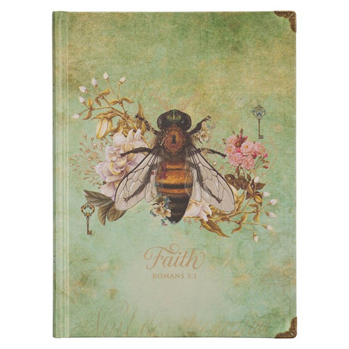 Journal-Hardcover-Mint Bee Faith Rom. 5:1 by Christian Art Gift