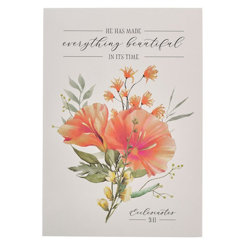 Notepad-Floral Everything Beautiful Eccl. 3:11 by Christian Art Gift
