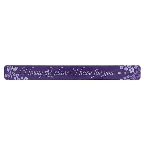 Magnetic Strip-I Know the Plans Jer. 29:11-Purple Floral (Pack Of 6) by Christian Art Gift