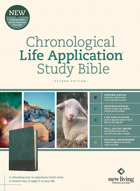 NLT Chronological Life Application Study Bible (Second Edition)-Palm Forest Teal LeatherLike by Tyndale House