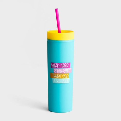 Tumbler-Work Hard (16 Oz) by Taylor Maghon