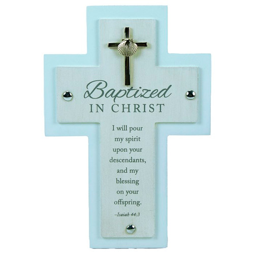 Cross-Baptized In Christ-Blue by Baptism