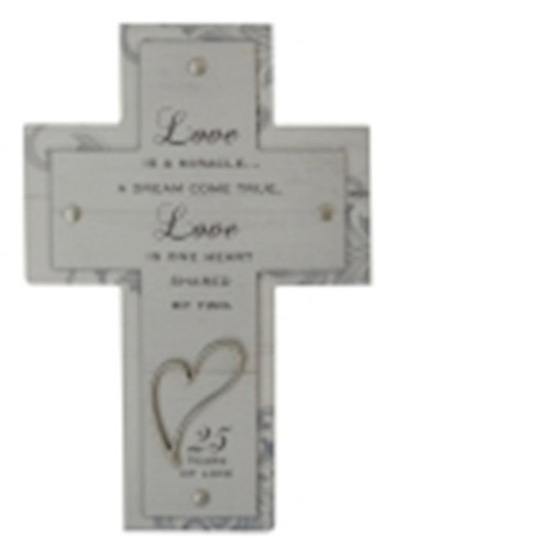 Wall Cross-Love Is A Miracle-25th Anniversary (8") by CA Gift