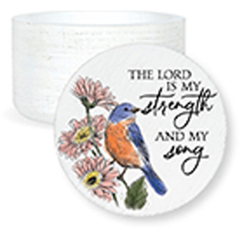Trinket Box-The Lord Is My Strength And My Song (5"D) by Carson Home Accent