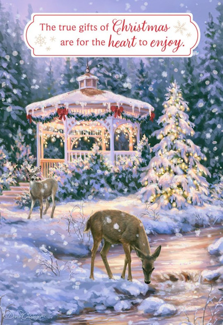 Card-Boxed-Christmas-Dona Gelsinger Snow Scene (Box of 18) by Christmas
