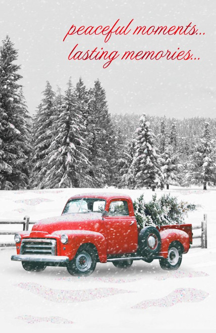 Card-Boxed-Christmas-Red Truck-Peaceful Moments (Box of 18) by Christmas