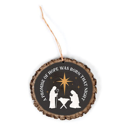 Ornament-A Promise Of Hope Was Born (3.75 x 3.5) by Christmas