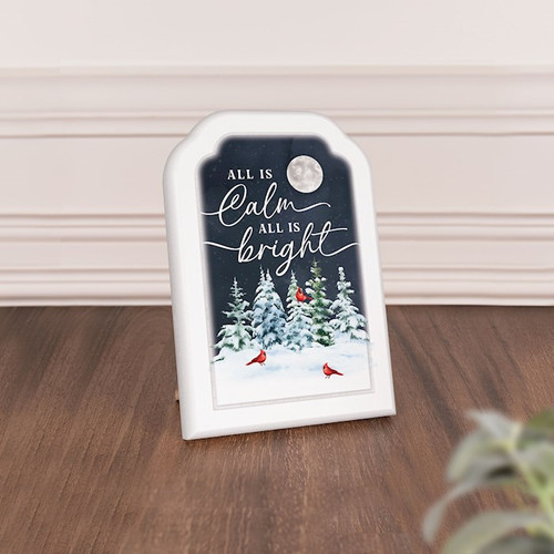 Tabletop Decor-All Is Calm All Is Bright (5.5 x 8) by Christmas