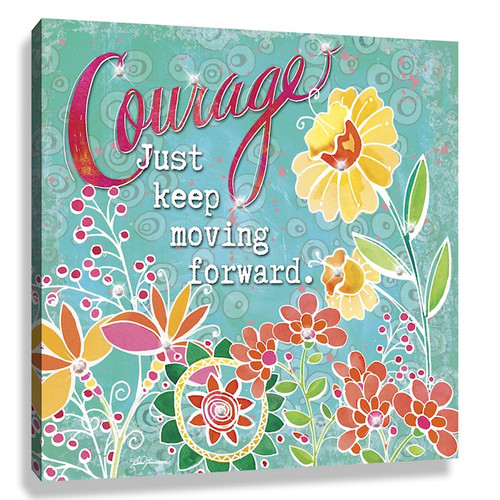 Pizazz Print-Courage w/Swarovski Crystals (10" X 10") by Tourtillotte Barb