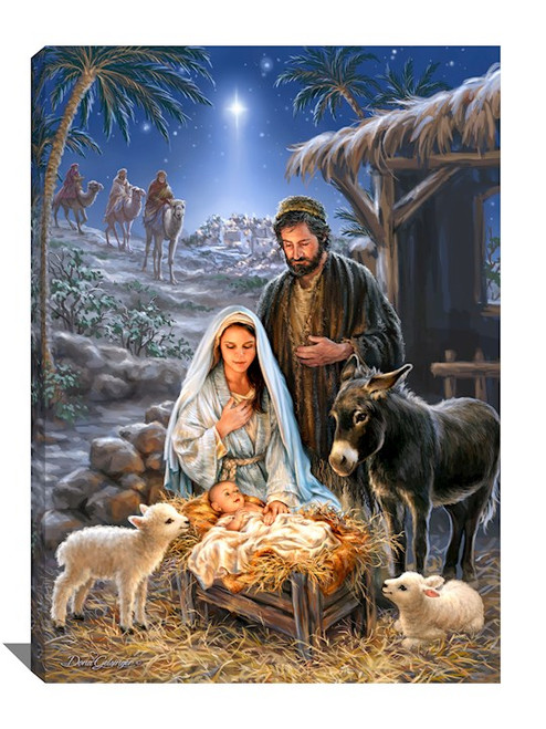 Frameless Canvas-A Savior Is Born (10 x 14) by Christmas