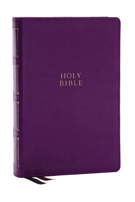 KJV Compact Center-Column Reference Bible (Comfort Print)-Purple Leathersoft Indexed by Nelson Bibles