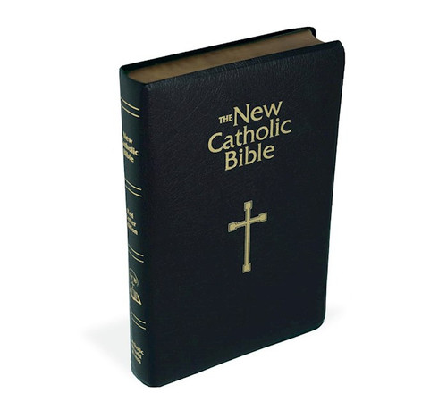 NCB New Catholic Bible Gift & Award Bible-Black Imitation Leather by World Catholic Pr