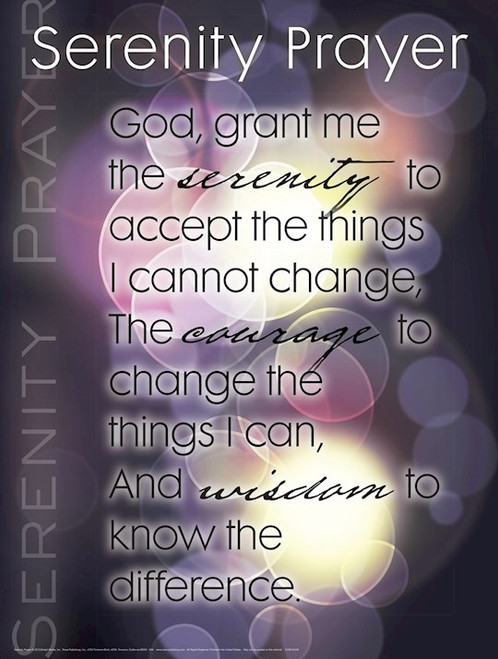 Chart-Serenity Prayer Wall (Laminated Sheet) (19" x 26") by Rose Publishing
